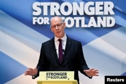 John Swinney, Glasgow'da SNP üyelerine seslendi- 6 Mayıs 2024.